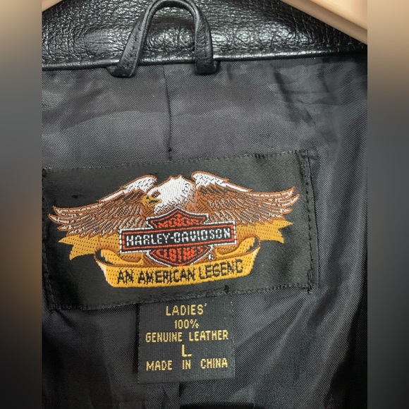 Women’s Harley-Davidson 100% Leather shirt size L - Picture 2 of 10